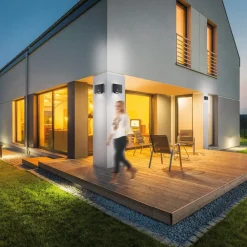 JUST LIGHT. GmbH JUST LIGHT. Udendørs væglampe med sensor Amin, genopladeligt batteri sort