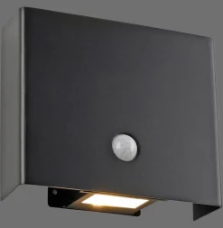 JUST LIGHT. GmbH JUST LIGHT. Udendørs væglampe med sensor Amin, genopladeligt batteri sort