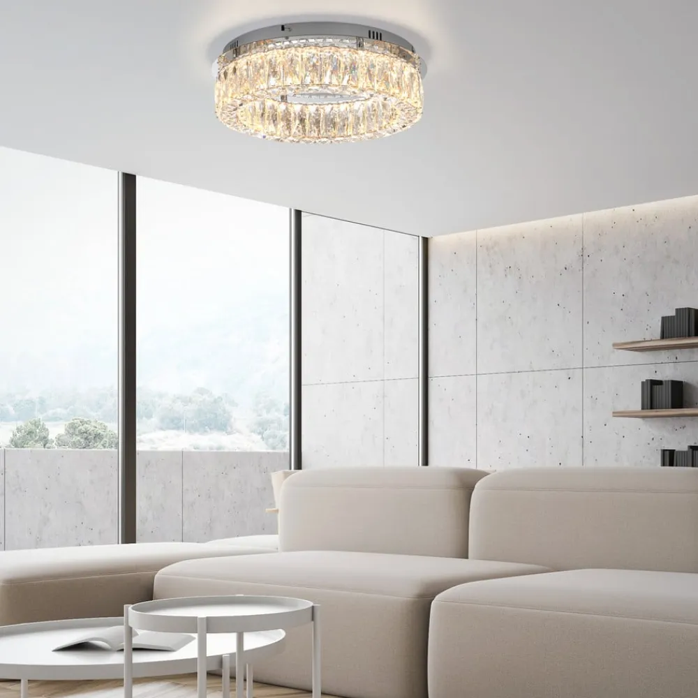 JUST LYS. Kulunka loftlampe, jern, krystalglas^JUST LIGHT. GmbH Outlet