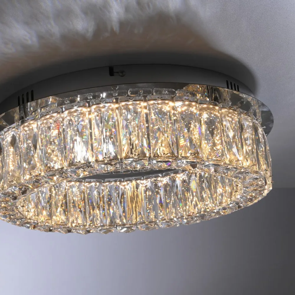 JUST LYS. Kulunka loftlampe, jern, krystalglas^JUST LIGHT. GmbH Outlet