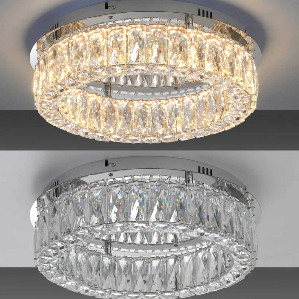 JUST LYS. Kulunka loftlampe, jern, krystalglas^JUST LIGHT. GmbH Outlet