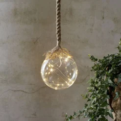 Jutta LED-dekorationslampe, glaskugle, Ø 15 cm^STAR TRADING New