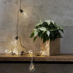 STAR TRADING Dekorationsbelysning>Jutta lyskæde med jute, batteridrift, 10 pærer