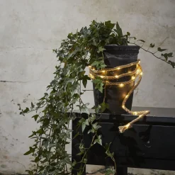 Jutta lyskæde med jutereb, batteridrift, 40 LED’er^STAR TRADING Best