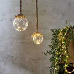 Jutta lyskæde med jutereb, batteridrift, 40 LED’er^STAR TRADING Best