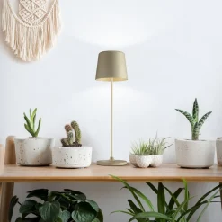 Brilliant Dekorationsbelysning|Terrassebelysning>Kaami LED-bordlampe, dæmpbar guld mat