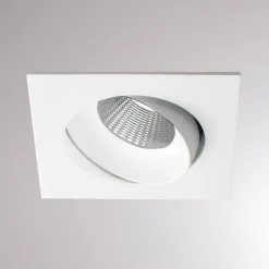 Molto Luce Indbygningsspots>Kalio LED indbygningslampe, kantet, 2700K 24° hvid