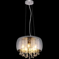 Kalla hængelampe med dekorative glaskrystaller^Globo Hot