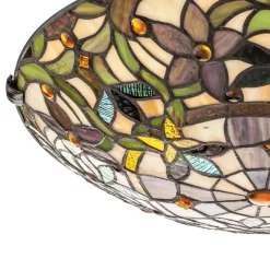 Kami loftlampe i Tiffany-stil^QUOIZEL Clearance