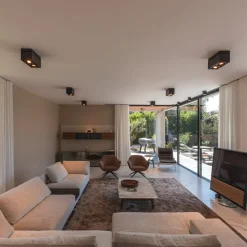 Kardamod loftlampe, sort, stål, længde 31,5 cm, 2 lyskilder.^SLV Discount