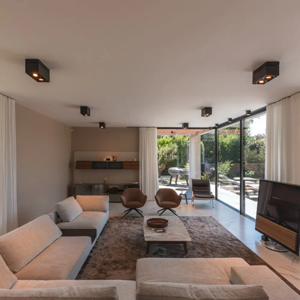 Kardamod loftlampe, sort, stål, længde 31,5 cm, 2 lyskilder.^SLV Discount