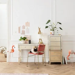 KARE Animal Rabbit bordlampe, guld/hvid, 68 cm, E14