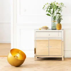 Apollon bordlampe, mat guld, Ø 35 cm^KARE Discount