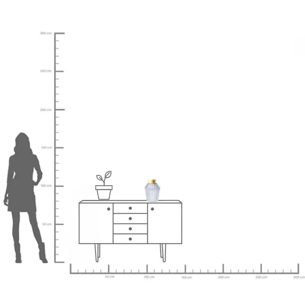 Barfly-vase, grå, glas, højde 30 cm, mundblæst^KARE Clearance