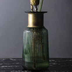 KARE Barfly-vase, grøn, glas, højde 30 cm, mundblæst