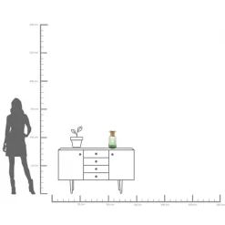 KARE Barfly-vase, grøn, glas, højde 30 cm, mundblæst