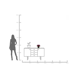 KARE bordlampe Mushroom, lilla/grøn, metal, 20 cm, E14