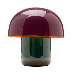 KARE bordlampe Mushroom, lilla/grøn, metal, 20 cm, E14