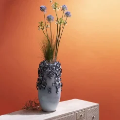 Butterflies-vase, lyseblå, højde 50 cm, stentøj^KARE Hot