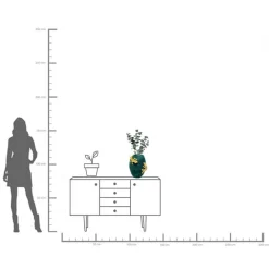 KARE Chameleon Jack frugtvase, grøn/guld, polyresin