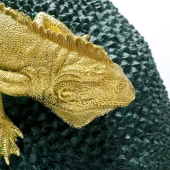 KARE Chameleon Jack frugtvase, grøn/guld, polyresin