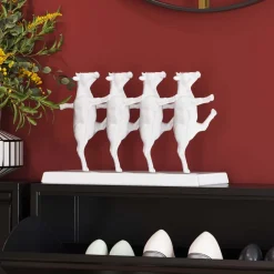 KARE Møbel Og Interiør>Dancing Cows dekorativ figur, hvid, polyresin, højde 23 cm
