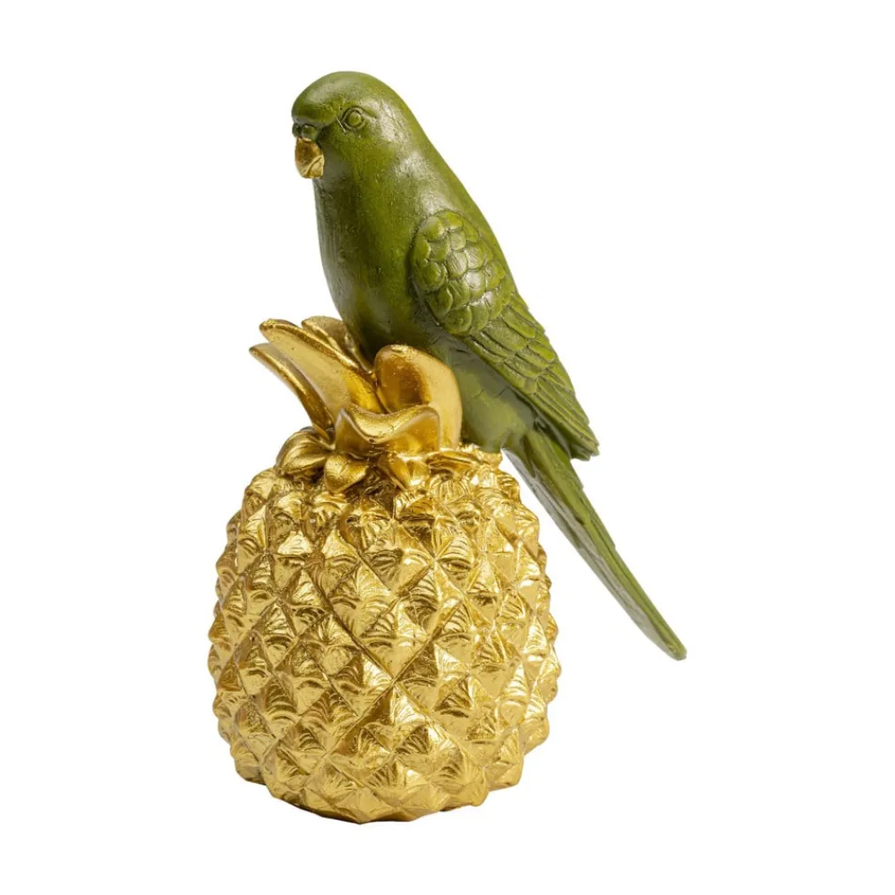 KARE Møbel Og Interiør>dekorationsfigur ananaspapegøje, polyresin, guldfarvet, grøn