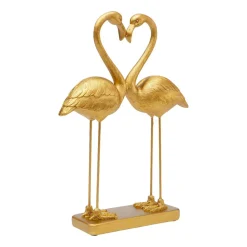 dekorationsfigur Flamingo Love, guldfarvet, højde 39 cm^KARE Best