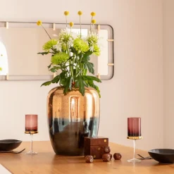 KARE dekorativ vase Lizy Shine Multi, højde 41 cm, håndlavet glas