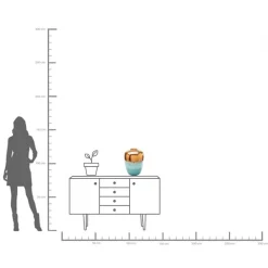 KARE dekorativ vase Lizy Shine Multi, højde 41 cm, håndlavet glas