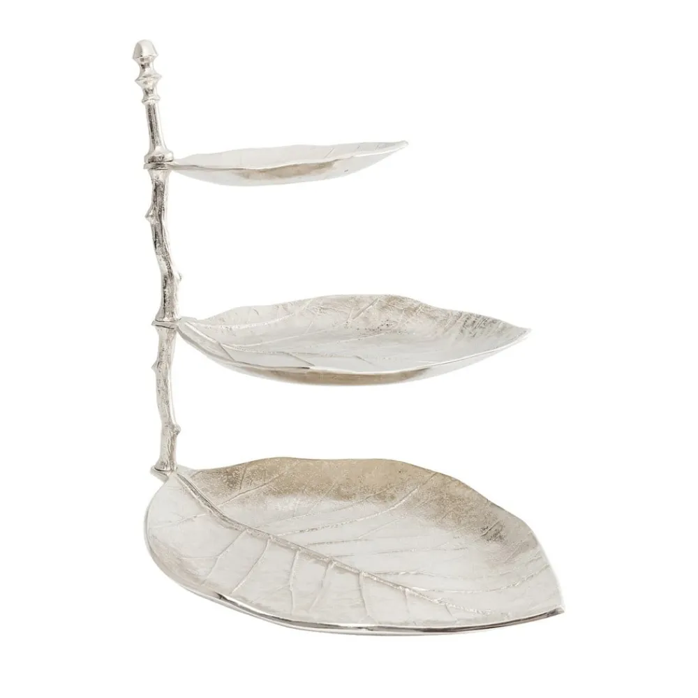 KARE Møbel Og Interiør>Etagere Leaf, aluminium, forniklet, højde 46 cm