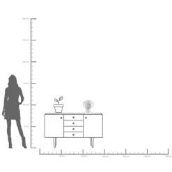 KARE Face Pot-vase, højde 30 cm, glaseret stentøj, bemalet