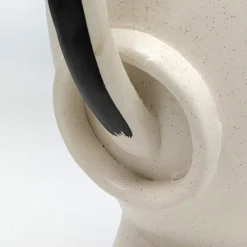 KARE Face Pot-vase, højde 30 cm, glaseret stentøj, bemalet