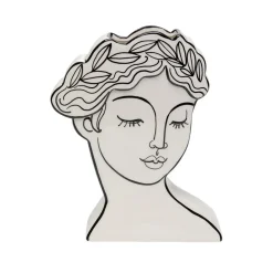 KARE Favola Lady-vase, højde 25 cm, keramik, sort/hvid