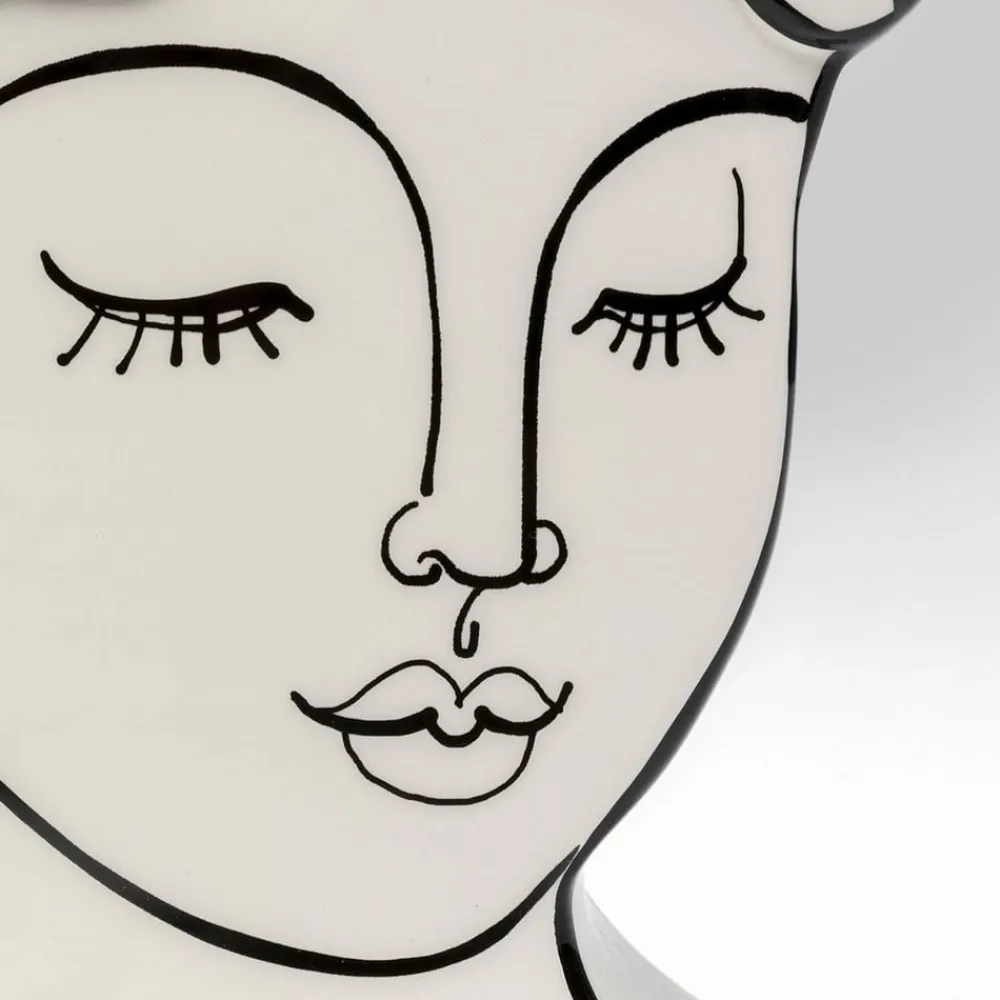 KARE Favola Lady-vase, højde 25 cm, keramik, sort/hvid