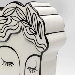 KARE Favola Lady-vase, højde 25 cm, keramik, sort/hvid