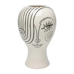 KARE Favola Lady-vase, højde 30 cm, keramik, sort/hvid