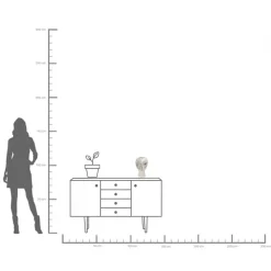 KARE Favola Lady-vase, højde 30 cm, keramik, sort/hvid