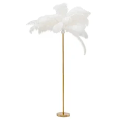 Feather Palm gulvlampe med fjer, hvid^KARE Hot
