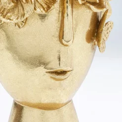 Flowercrown dekorativ vase, højde 30 cm, Ø 20 cm, guldfarvet^KARE Best