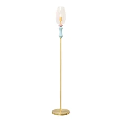 gulvlampe Allegra, guld/blå/rosa, 165 cm høj, E14^KARE Sale