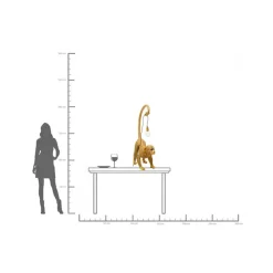 gulvlampe Monkey Dance, guldfarvet, 120 cm, E27^KARE Hot
