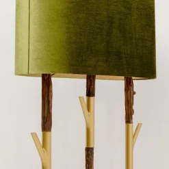 KARE Gulvlampe Twig, grøn/guld, 154 cm, E27