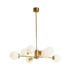 KARE Heavenly hængelampe i guld, 8 lyskilder
