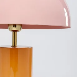 KARE Pendellamper|Bordlamper>Josy bordlampe, pink/orange, stål, højde 51 cm