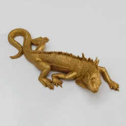 KARE Møbel Og Interiør>Lizard vægobjekt, lakeret polyresin, 31 x 11 cm, guld