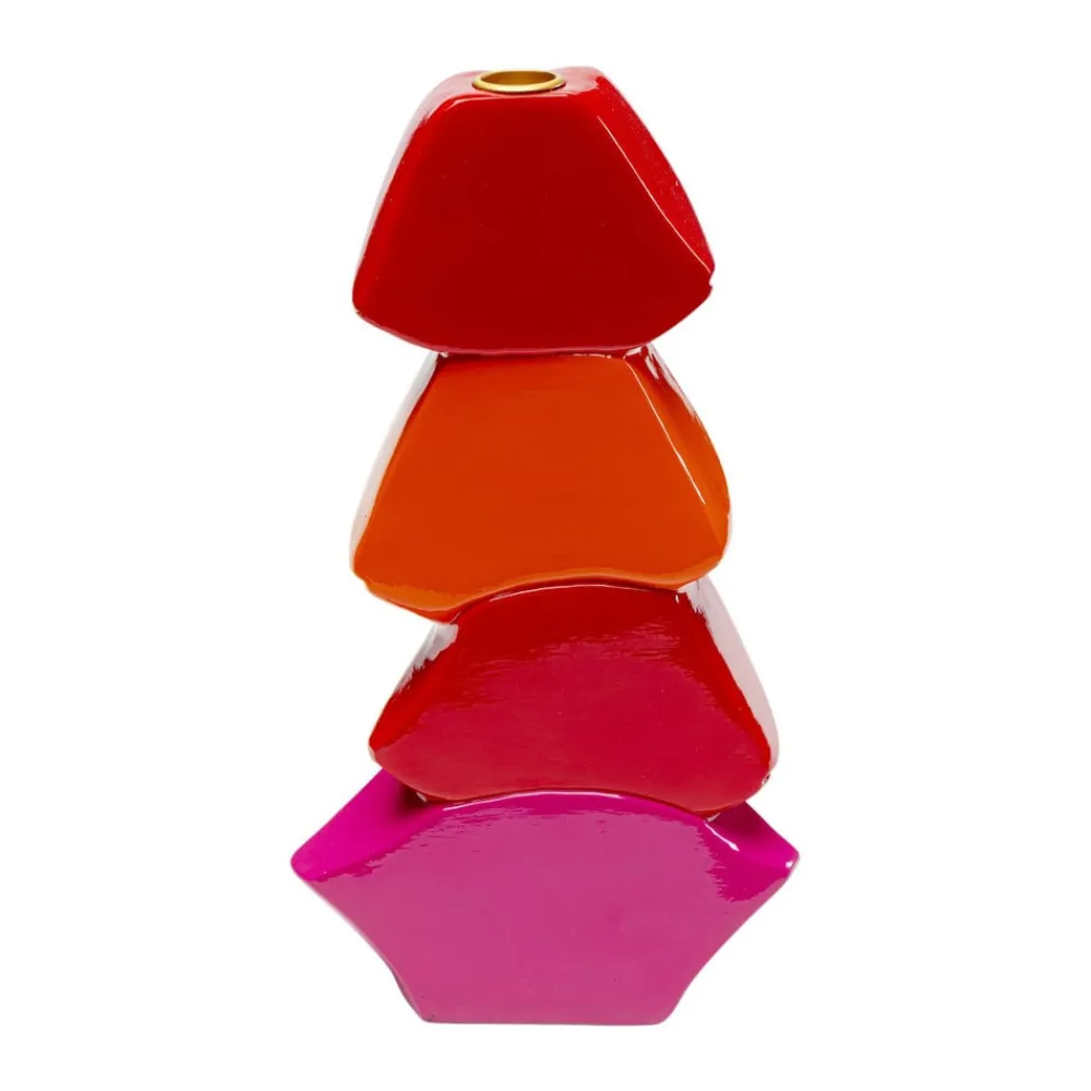 KARE Møbel Og Interiør>Lysestage Lips, højde 30 cm, polyresin, rød