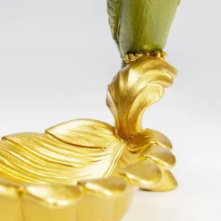 Parrot Guard dekorativ skål, guld/grøn, håndmalet^KARE Discount