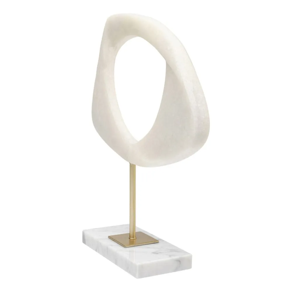 KARE Møbel Og Interiør>Soft Shape dekorationsobjekt, bred form, hvid, støbt sten