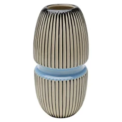 KARE Møbel Og Interiør>Vase Calabria, blå/beige, porcelæn, håndlavet